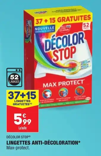 ALDI Lingettes anti-décoloration DÉCOLOR STOP offre