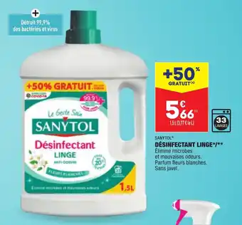 ALDI Désinfectant linge SANYTOL offre