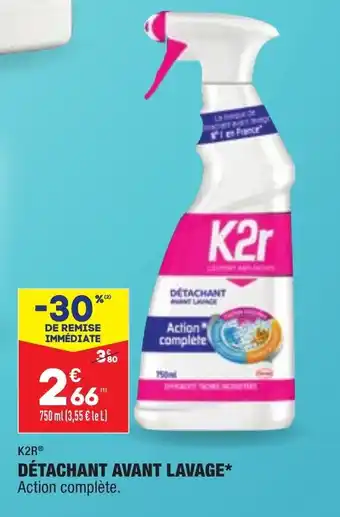 Détachant avant lavage K2R