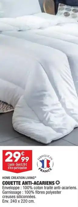 ALDI Couette anti-acariens offre