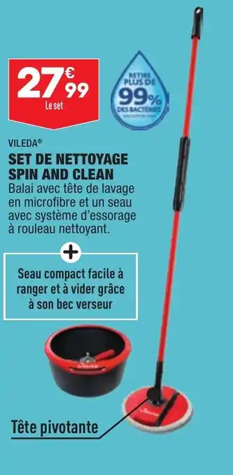 ALDI Set de nettoyage spin and clean VILEDA offre