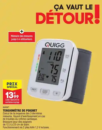 ALDI Tensiomètre de poignet offre