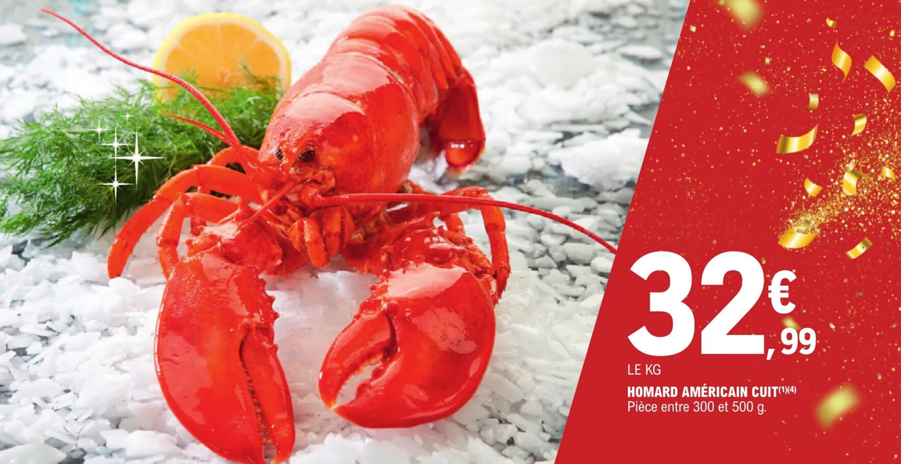 Promo Homard américain cuit chez E.Leclerc