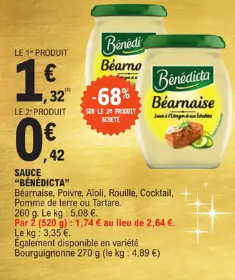 E.Leclerc Sauce "BENEDICTA" offre