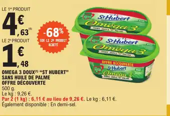 E.Leclerc Omega 3 Doux St Hubert Sans Huile de Palme Offre Découverte offre
