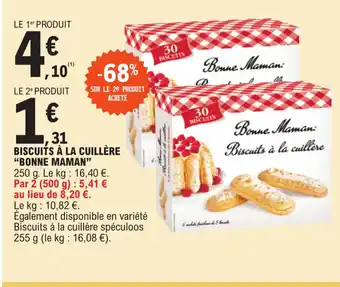 E.Leclerc Biscuits à la cuillère Bonne Maman offre