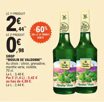 E.Leclerc Sirop Moulin de Valdonne offre