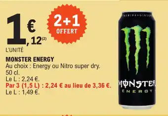 E.Leclerc Monster energy offre