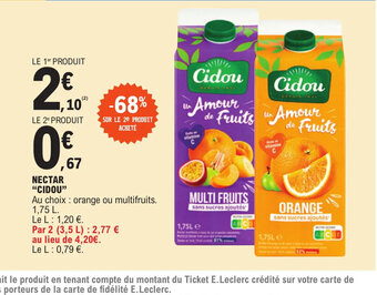 E.Leclerc Nectar Cidou offre
