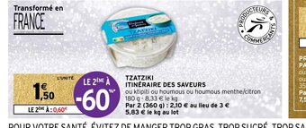 Intermarché Tzatziki itineraire des Saveurs offre