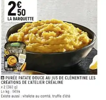Puree Patate Douce Au Jus de Clementine Les Creations de l'Atelier Crealine