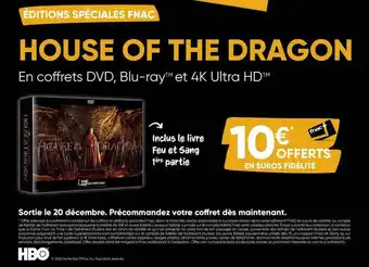Fnac House of the dragon en coffrets dvd, blu-ray et 4k ultra hd offre