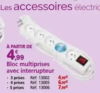 Provence Outillage Bloc multiprises avec interrupteur offre