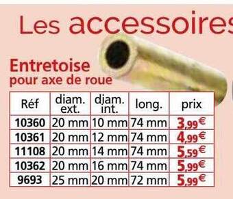 Provence Outillage Entretoise pour axe de roue offre