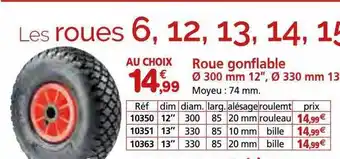 Provence Outillage Roue gonflable ø 300 mm 12 offre