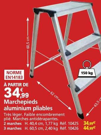 Provence Outillage Marchepieds aluminium pliables offre