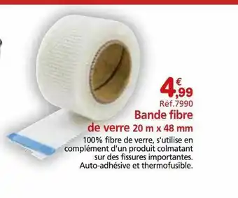 Bande fibre de verre 20 m x 48 mm