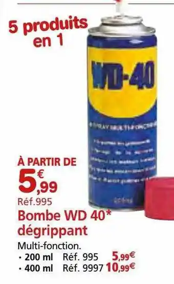Provence Outillage Bombe wd 40 dégrippant offre