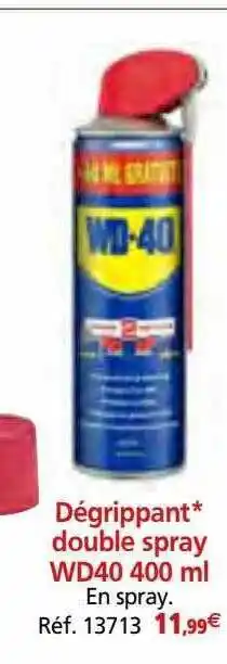 Provence Outillage Dégrippant double spray wd40 400ml offre