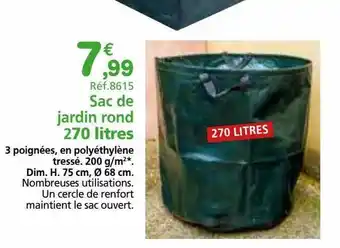 Provence Outillage Sac de jardin rond 270 litres offre