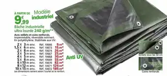Provence Outillage Bâche industrielle ultra lourde 240 g-m² offre