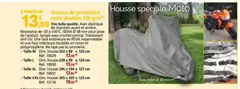 Provence Outillage Housse de protection moto doublée 150 g-m² offre