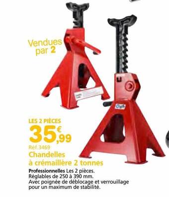 Provence Outillage Chandelles à crémaillère 2 tonnes offre