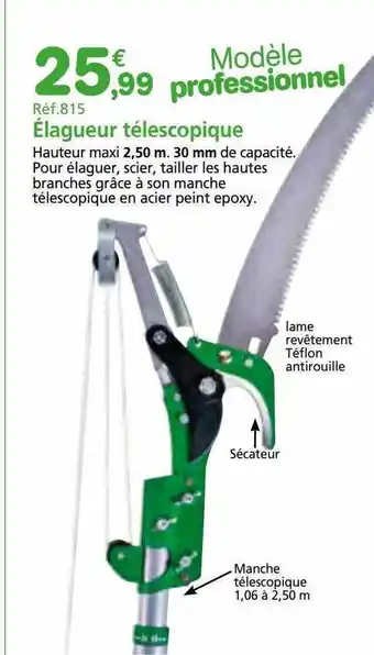 Provence Outillage Élagueur télescopique offre