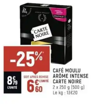 Spar Cafe Moulu Arome Intense Carte Noire offre