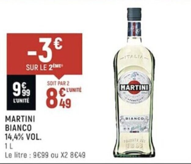 Promo Martini Bianco 14,4 vol. chez Spar