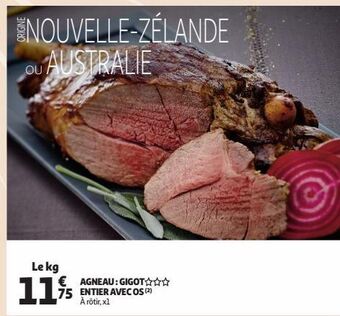 Auchan Supermarché Agneau : gigot entier avec os offre