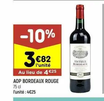 Leader Price Aop bordeaux rouge offre