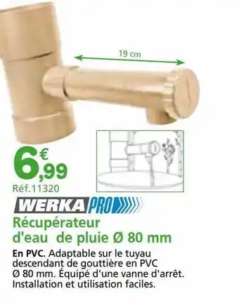 Provence Outillage Récupérateur d'eau de pluie ø 80 mm werka pro offre