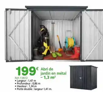 Provence Outillage Abri de jardin en métal - 1,3 m² offre