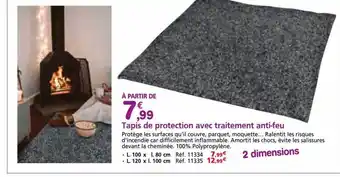 Provence Outillage Tapis de protection avec traitement anti-feu offre