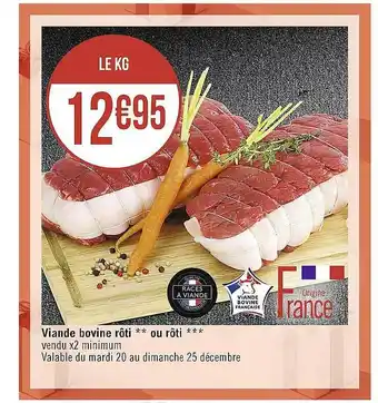 Casino Supermarchés Viande bovine rôti** ou rôti*** offre