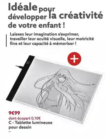 Gifi Tablette lumineuse pour dessin offre