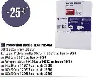 Géant Casino Protection literie technisom offre