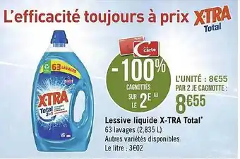Géant Casino Lessive liquide x-tra total offre