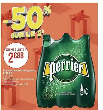 Géant Casino Eau minérale naturelle gazeuse perrier offre