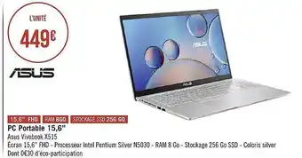 Géant Casino Pc portable 15,6 offre