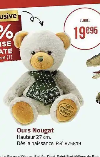 Géant Casino Ours nougat offre