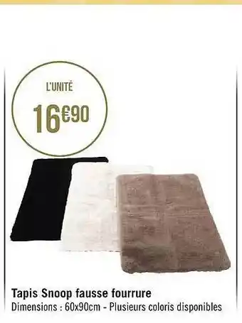 Tapis snoop fausse fourrure