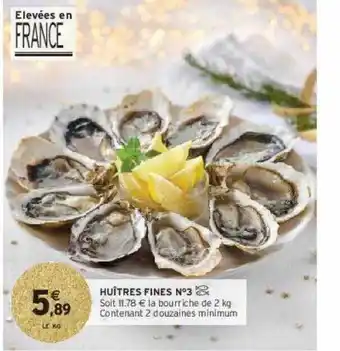 Intermarché Huîtres fines n°3 offre