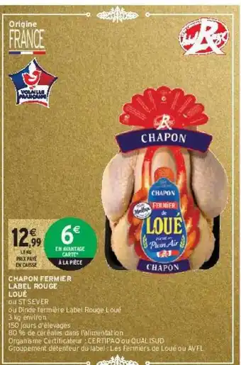 Chapon fermier label rouge loué