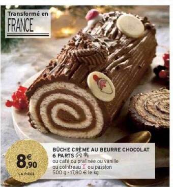 Intermarché Hyper Bûche crème au beurre chocolat 6 parts offre