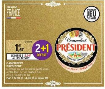 Intermarché Express Camembert président offre