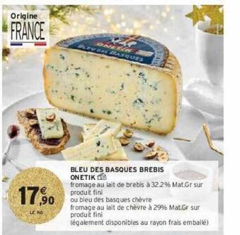 Intermarché Hyper Bleu des basques brebis onetik offre