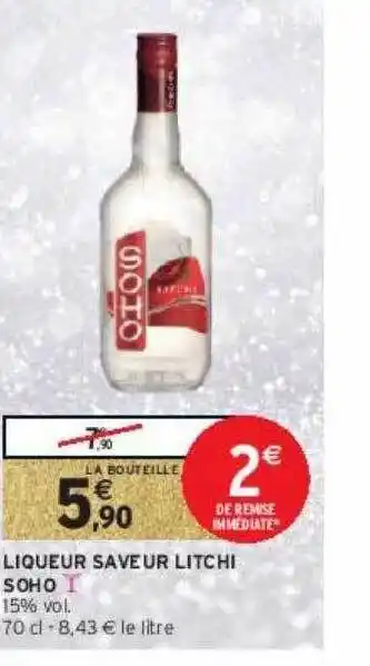 Liqueur saveur litchi soho