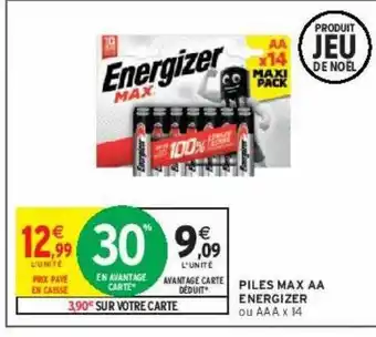 Intermarché Hyper Piles max aa energizer offre